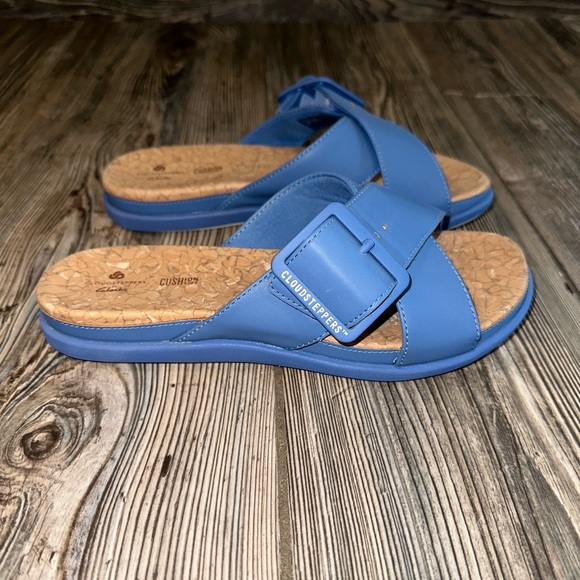 Clarks step june online shell sandals